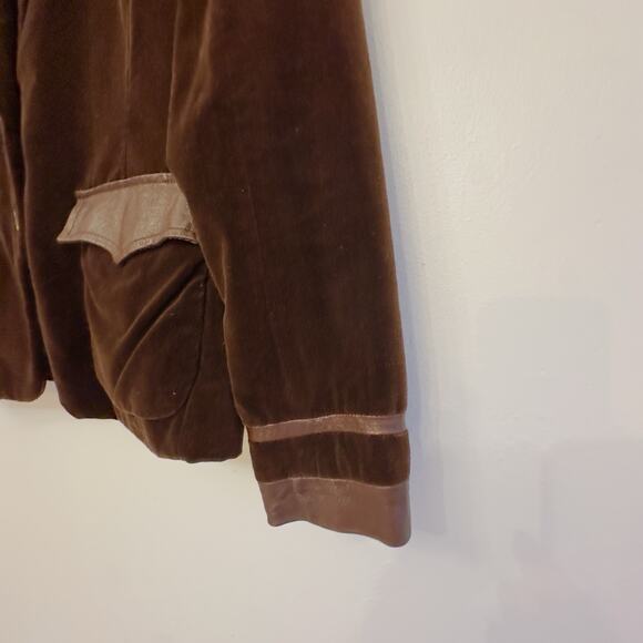 Vintage 1970s Chocolate Brown Velvet Blazer The Fashion Place Sears Roebuck 12 - Picture 5 of 12